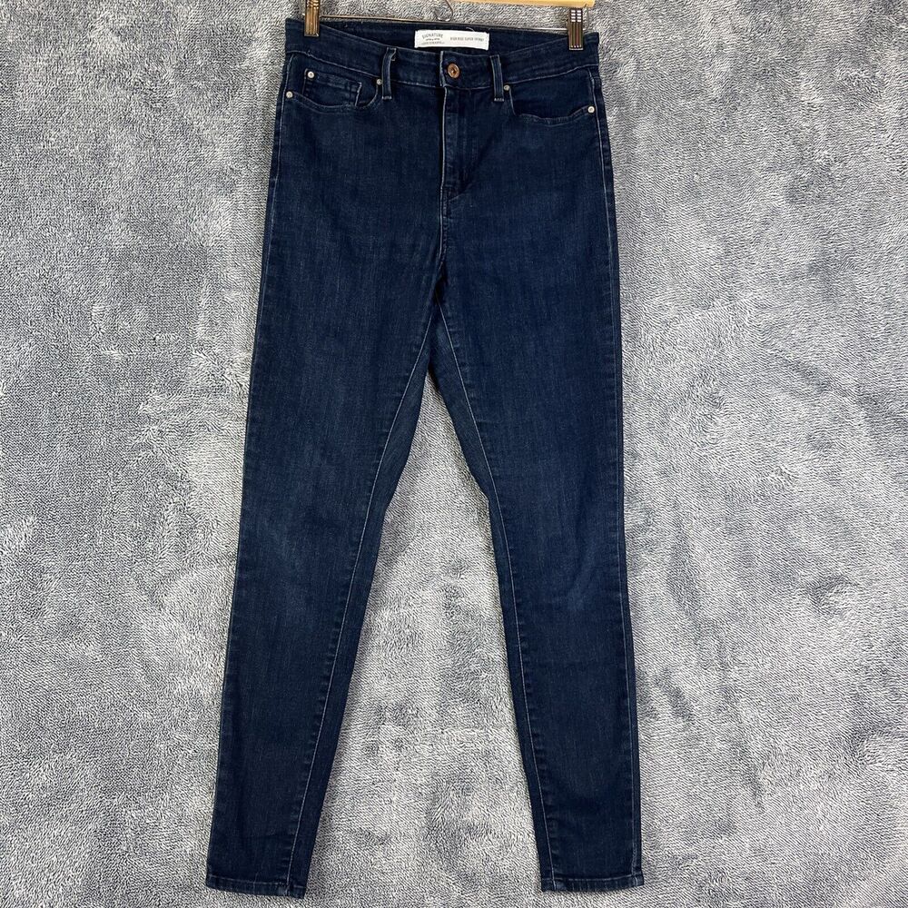 Signature By Levi Strauss Women's High Rise Super Skinny Blue Jeans 8 - W29